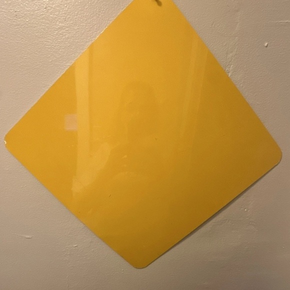 POODLE XING Large Vintage Metal Poodle Dog Crossing Sign 12” X 12” Very Nice! - Picture 5 of 6